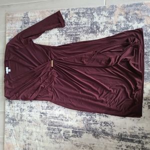 Charter Club Wrap Dress Burgundy Size M